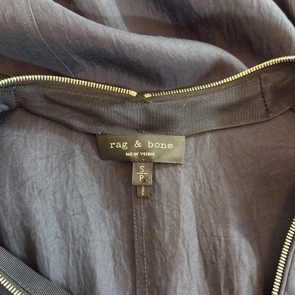 Rag & Bone Navy Blue Zipper Front Vanessa Blouse Size Small - Picture 8 of 11